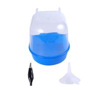 GALPADA Bac à Bain pour Perroquets Portable avec Ouverture Supérieure et Entonnoir Bassin de Bain et Résistant pour Petits Oiseaux Bleu Couleur Aléatoire Couleur Aléatoire