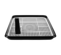 GALPADA Bac à Litière Intérieur pour Chiot avec Colonne Anti-éclaboussures, Facile à Nettoyer en PP, Design à Grille Surélevée pour Apprentissage Propreté en Maison