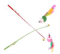 GALPADA Baguette à Chat en Peluche Excitateur et Amusant 2pcs Corde Élastique Jouet pour Chats Couleur Aléatoire pour Jeux Interactifs Intérieur