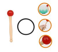 GALPADA Baguette pour Bol Chantant avec Anneau Caoutchouc Manche Bois Mallet Portable pour Bol Cristal Instrument de Percussion Adapté Aux Débutants et