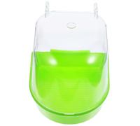 GALPADA Bain d'oiseaux Suspendu pour Cage pour Perroquet Et Perruche Couvercle Semi-Transparent en Plastique Solide, Taille Adaptée Aux Petits Oiseaux, Bain pour Cage à Oiseaux Facile à Nettoyer