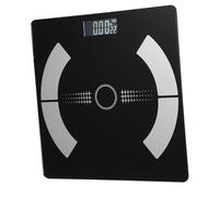 GALPADA Balance Électronique Maison Pèse-personne Intelligent en Verre Noir Piano 26x26 Cm USB Rechargeable Mesure Masse Grasse Musculaire Osseuse Portable pour Suivi Corps Femmes et Hommes