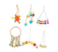 GALPADA Balançoire pour Perroquet Corde de Coton Colorée Suspendu pour Exercice et Amusement des Petits Oiseaux comme Perruches et Calopsittes