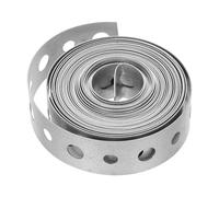 GALPADA Bande Métallique Galvanisée pour Support de Tuyaux avec Design Perforé et Bords Arrondis, Sécurisé des Bords, Adaptée pour Plomberie et Hvac, Couleur Argenté