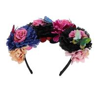 GALPADA Bandeau à Fleurs en Tissu pour Jour des Morts, Accessoire de Cheveux Léger, pour Fêtes à Thème et Mascarades, Mini Couronne de Fleur Décorative Couleur Aléatoire