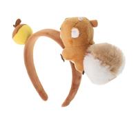 GALPADA Bandeau Écureuil en Peluche Doux Noisette Serrage-Tête Animalier pour Fête et Cosplay Accessoire Cheveux pour Événement et Photo Déguisement