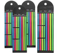 GALPADA Bandes Adhésives Fluorescentes pour Cahier, Lot de 4 Onglets Collants Transparents pour Marquage de Pages et Classement des Documents Scolaires