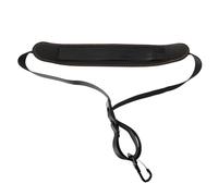 GALPADA Bandoulière de Saxophone Facile à Mettre et Enlever Réglable en Cuir Noir avec Boucle Métal pour Musiciens Professionnels et Débutants