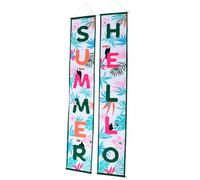GALPADA Bannière de Porte Bonjour L'Été à Suspendre, Décoration Murale pour Fête la Maison et Ambiance Positive