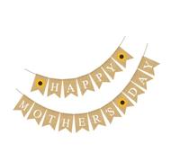 GALPADA Bannière Décorative à Queue d'Hirondelle en Toile de Jute, Accessoire pour Décoration de Fête des Mères et Décoration Anniversaire Maman en Intérieur