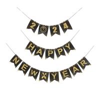 GALPADA Bannière Du Nouvel An Banderole Festive Décoration De Fête Drapeau Célébrons Accessoire Pour Réveillon