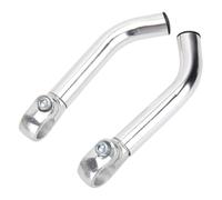 GALPADA Barre de Main Shofar en Alliage D’Aluminium, Poignée Vélo Argenté | Réglage D’angle Personnalisé, Anneau de Blocage, Surface Antidérapante, pour Cintres Plats et Déplacements Quotidiens