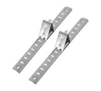 GALPADA Barres de Support Réglables en Acier Inoxydable pour Étagère de Réfrigérateur, Accessoires avec Crochets, Compatible Congélateur et Armoire Froide, Lot de 2 Barres de 20 Cm,