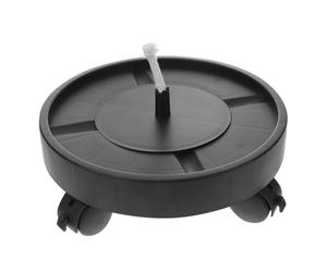 GALPADA Base Ronde pour Pot de Fleurs avec roulettes en Plastique Noir | Support Mobile pour Pots de Tailles Variées, Usage Jardin et Balcon, Limite L’usure du Sol