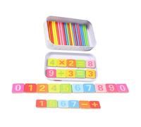 GALPADA Bâtonnets de Comptage en Bois Colorés pour Garçon et Filles Éducatif de Mathématiques D’Éveil pour Apprentissage des Nombres Addition et Soustraction Coffret Pédagogique