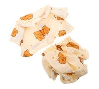 GALPADA Bear Clothes for Stuffed Animals Plush Soft Pajamas with Replaceable Design Small Travel Friendly Bear Costume Cute Accessories for Creative Play