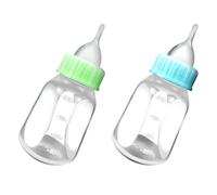 GALPADA Biberon pour Chat et Chiot 2x120ml en Plastique Bleu et Vert, Kit Pratique pour Nourrir Petits Animaux Tétine en Silicone, Évite la sous-Alimentation