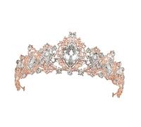 GALPADA Bijoux de la couronne de la mariée un B couronne de reine vintage Halloween accessoire diadème de princesse vintage or rose couronnes de reine de mariage Couronne de mariage