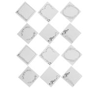 GALPADA Bloc-notes Autocollants à Motifs de Notes de Musique, Papier Blanc avec Surface D'écriture Lisse et Adhérence Extra-forte, pour Bureau et École, Lot de 12 Pièces Carrées