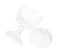 GALPADA Bocal Bonbon Verre Transparent avec Couvercle Boîte de Rangement Pratique pour Bonbons et Bijoux Récipient pour Fruits Secs Bonbonnière Mariage Modèle Petit Support Haut