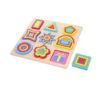 GALPADA Bois Montessori Puzzle Géométrique Éducatif pour Garçon Fille Couleurs Vives Apprentissage Formes et Tri Développement Motricité Fine