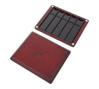 GALPADA Boîte à anches en bois pour saxophone alto et clarinette, étui de rangement portable double face pour 10 anches, protection anti-rayures et étanche, 12x10x1.5cm, pour pratique à