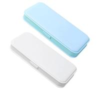 GALPADA Boîte à Crayons en PP 2 Pièces Style Simple et Généreux Grosse Capacité pour Rangement Portable de Stylos et Petits Objets pour Écoliers Couleur