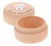 GALPADA Boîte à Dents en Bois pour Garçon et Filles sans Bords Rugueux, Rangement Sécurisé pour Dents de Lait, Design Charmant, Présent pour Conserver Souvenirs D'enfance