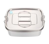 GALPADA Boîte à Lunch en Acier Inoxydable 304 Rectangulaire 1,5l Double Couche pour Bureau et Activités en Plein Air, Boîte à Petit-déjeuner Fraîcheur et Rangement Pratique