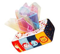 GALPADA Boîte à Mouchoirs pour Tout-Petits Adaptée Couleurs Vives Stimulation Sensorielle et Motricité Fine pour Garçon Fille