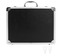 GALPADA Boîte à Outils en Alliage D’Aluminium Rigide Serrure et Clé, Mallette Multifonction Compacte Noire Taille 10, Trousse Portable pour Rangement D’Outils, Pharmacie et Maquillage,