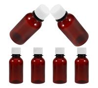 GALPADA Boîte à Pilules Portable Marron 100ml en Pet avec Couvercles, Lot de 6, Distributeur Précis pour Rangement de Remède à Usage Domestique