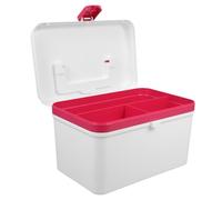 GALPADA Boîte à Remède Ménagère, Organisateur de Rangement de Premiers Soins, Pp, Blanc, Grosse Capacité, Compartiments Multicouches, Portable, pour Urgence et Usage Domestique