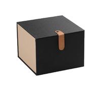GALPADA Boîte à Thé en Tissu Noir Élégante et Chic, Boîte de Rangement Protectrice pour Petits Objets en Céramique, pour Occasions Spéciales