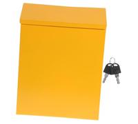 GALPADA Boîte Aux Lettres Murale Fer avec Serrure Sécurisée Design Simple pour Bureau École Usine Style Jaune
