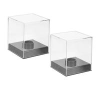 GALPADA Boîte D'affichage en Acrylique Transparente 2 Pièces pour Objets de Collection et Petits Articles, Facile à Nettoyer, Design Moderne, pour Usage Commercial et Organisation