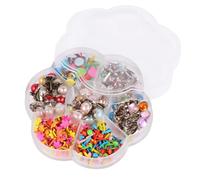 GALPADA Boîte de 2 Mini Clous Métalliques Colorés 6-12 MM Attaches Parisiennes à Deux Griffes de Champignon Matériel de Bricolage pour Garçon et Filles Loisirs Créatifs Kit DIY pour