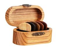 GALPADA Boîte de Rangement Bois Massif pour Médiators de Guitare Organisateur Compact et Élégant pour Accessoires de Guitare Acoustique et Électrique Coffret de Conservation Portable et
