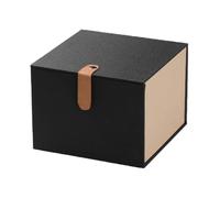 GALPADA Boîte De Rangement Décorative Pour Tasses En Tissu Bleu Et Cuir, Format 11x11x10 Cm, Coffret Présent Élégant Pour Amateurs De Thé, Usage Maison Et Fête, Noël Et Anniversaires