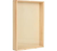 GALPADA Boîte de Rangement en Bois Naturel 32X23X45 CM Couvercle Transparent pour Spécimens d'Insectes Boîte d'Ombre Vintage pour Collection et Exposition Vitrine à Fleurs Séchées