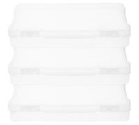 GALPADA Boîte de Rangement Multifonctionnelle en Pp 3 Pièces pour Photos 5x7 Pouces, Protège la Perte, Portable, pour Petites Pièces et Vis