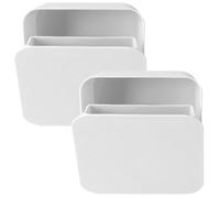 GALPADA Boîte de Rangement Murale en Abs Blanc, Facile à Installer, Lot de 2 Pièces, Multifonction pour Petits Objets et Dentifrice, pour Murs et Autres Surfaces