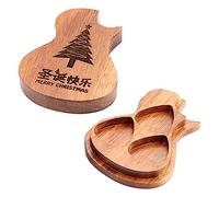 GALPADA Boîte de Rangement pour Médiators Bois Étui pour Médiators de Guitare et Ukulélé Boîte de Stockage pour Plectres