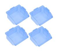 GALPADA Boîte De Rangement pour Pièces Détachées Multifonctionnelle en Plastique Bleu 95x100x50mm, Lot De 4 Bacs Empilables pour Vis Et Accessoires, Coffret à Outils Pratique pour Maison Et Atelier