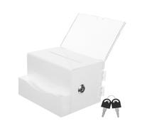 GALPADA Boîte De Vote Acrylique avec Serrure pour Collecte De Fonds Et Commentaires Capacité pour Cartes De Visite Et Billets De