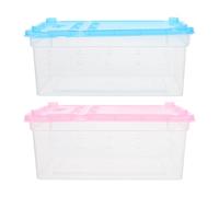 GALPADA Boîte D'élevage pour Reptiles en Plastique Ventilation, 2 Pièces, pour Geckos et Élevage en Extérieur