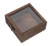 GALPADA Boîte en Bois pour Spécimens D'insectes 10x10x4,5 Cm, Coffret avec Couvercle Rabattable pour Exposition et Rangement, Boîte D'exposition Artisanale pour Insectes et Fleurs