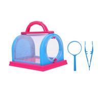 GALPADA Boîte Observation Insectes avec Loupe et Pinces Cage Maille Respirante pour Exploration Plein Air Kit Portable pour Abeilles et Petits Animaux