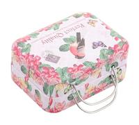 GALPADA Boîte Rangement Mini Vintage pour Faux Cils Petite Valise Organiseur Cosmétiques Coffret Cadeau Multifonction Rigide et Léger pour Fille