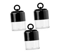 GALPADA Boîtes à Poudre Vides 10g Portables Lot de 3 avec Houppette en Plastique Noir Compact et Léger pour Voyage et Usage Quotidien